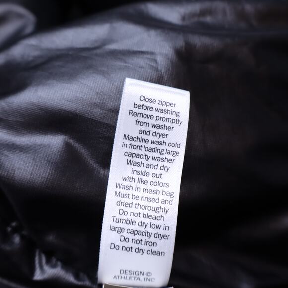 ATHLETA Downabout Vest Black Goose Down Fill Puffer High Neck Full Zip Women's S - Picture 11 of 11